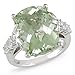 Sterling silver diamond,green amethyst and created title=