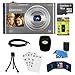 Samsung DV300F DualView 16MP WiFi Digital Camera with 5x Optical Zoom in Silver & Blue + 16GB MCSD + Camera Case + Card Reader + Mini HDMI Cable + Accessory Kit