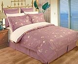 Purple Queen / Full 100% Embroidered Cotton Duvet Set and Sheets Set
