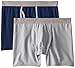 PACT Men's 2-Pack Organic Cotton Boxer Brief, Heather Grey/Navy, X-Large