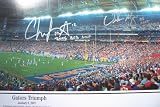 Chris Leak & Urban Meyer Dual Autographed Florida Gators National Championship 13x39 Panoramic Photo