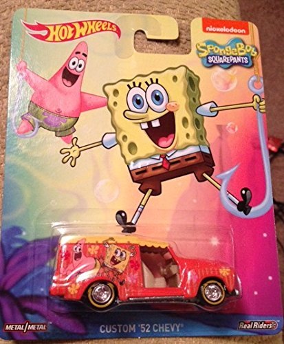 Hot wheels SpongeBob squarepants CUSTOM '52 CHEVY real rider nickelodeon new 2014