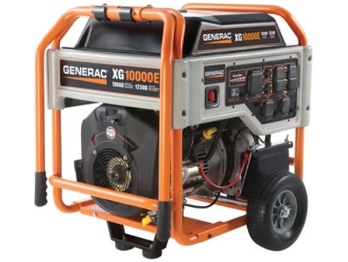 Generac 5802 XG10000E 10000 Watt 530cc OHV Gas Powered Portable Generator With Wheel Kit Electric Start