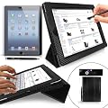 G-HUB GeniusCover Housse Etui Noire iPad 3 / iPad 2 en style de FIBRE DE CARBON, avec la fonction support int�gr� (pour Le nouvel Apple iPad 2012 et Apple iPad 2). Cadeau BONUS: Le stylet ProPen � partir de G-HUB