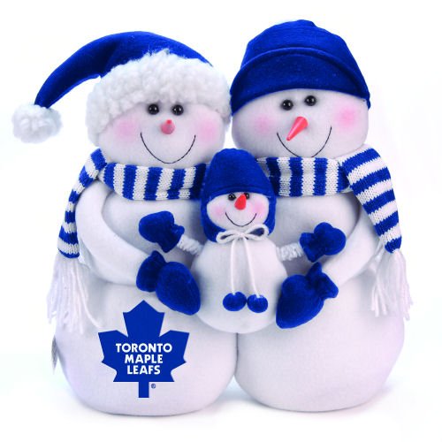 NHL Toronto Maple Leafs Snowmen Family Holiday Table Top Decoration