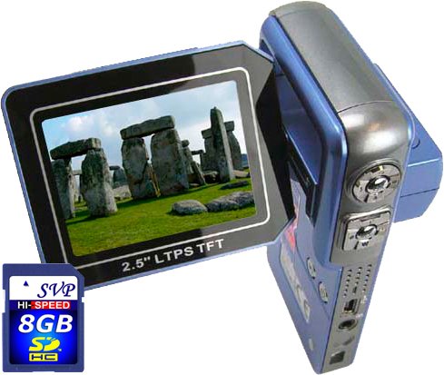SVP HDDV-3000 12MP Max. 6-in-1 Multi-Functional Camcorder with Rare Huge Flip LCD! (8GB SDHC Card Included)