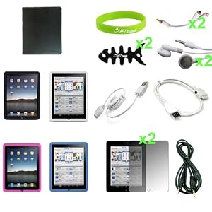 CrazyOnDigital 17 Items Accessory Kit for Apple iPad