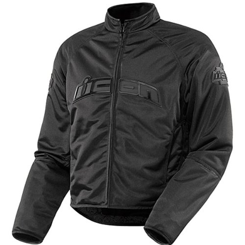 Icon Mens Stealth Hooligan Motorcycle Jacket Black Small -