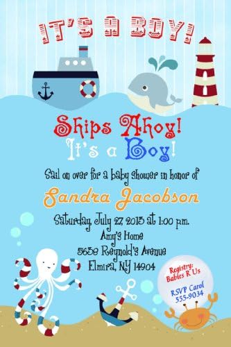 Nautical Baby Shower Invitations