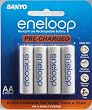 Buy Sanyo Eneloop 8 Pack AA NiMH Pre-Charged Rechargeable Batteries Best Price.