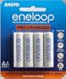 Sanyo Eneloop AA NiMH Pre-Charged Rechargeable Batteries - 8 Pack