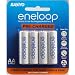 Sanyo Eneloop AA NiMH Pre-Charged Rechargeable Batteries - 8 Pack
