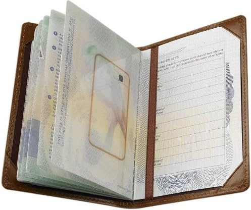 Tan Leather Passport Cover by Byron and Brown