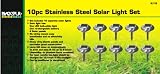10 solar lights stainless steel
