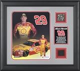 Kevin Harvick Framed 8x10 Photograph with Race Used Tire, Plate and Daytona International Speedway Track