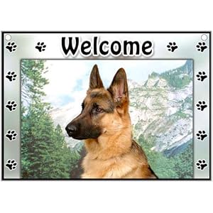 German Shepherd Welcome Sign