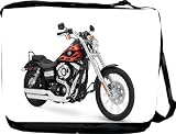 RikkiKnight Harley Davidson Motorcycle Design Messenger Bag - Book Bag ***with matching coin purse wallet*** -School Bag - Reporter Bag - Unisex - Ideal Gift for all occassions!