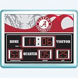 Alabama Crimson Tide NCAA Scoreboard Clock & Thermometer (14x19)