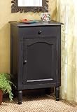 Distressed Matte Black Storage Cabinet