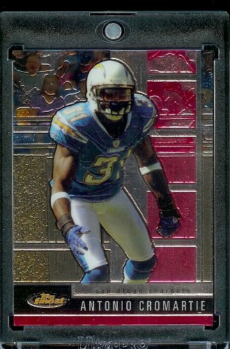 2008 Topps Finest Football Card - Antonio Cromartie / San Diego Chargers / NFL Trading Card in Protective Display Case!