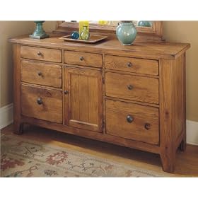 Broyhill 4397-33S Attic Heirlooms Youth Door Dresser in Natural Oak Stain