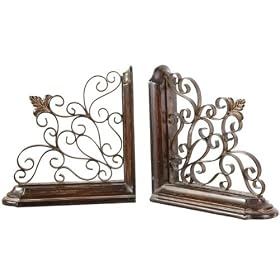 Julieta Bookends Set Of 2, SET OF TWO, DIST CHESTNUT by Home Decorators Collection