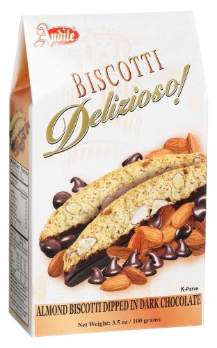 Andile Biscotti With Almond And Dark Chocolate, 3.5-Ounce Boxes (Pack of 16) by Andile