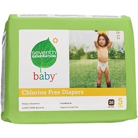 Seventh Generation Chlorine Free Diapers, Stage 5 27+ lbs. 104 per case 1 case