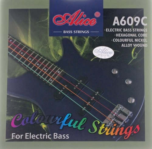 Produkt-Bild: 1 Satz farbige E Bass Saiten, Basssaiten von Alice 609C