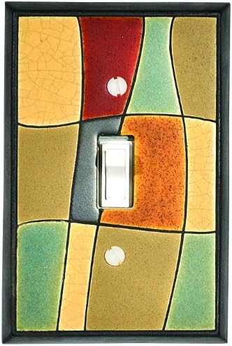 Fragments Single Switch Plate By All Fired Up, Handmade in Canada