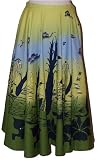 New 50's Vintage Mexican Sequin Green Circle Skirt