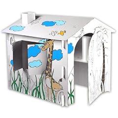 Kinderhaus Spielhaus zum Anmalen 104x88x88cm - Dschungel