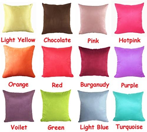 JWstyle1000 2pcs 18"x18" Square Decorative Throw Pillow Cover Cushion Case Home Decoration Turquoise