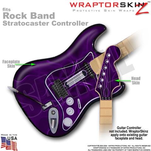 Abstract 01 Purple WraptorSkinz Skin fits Rock Band Stratocaster Guitar for Nintendo Wii, XBOX 360, PS2 & PS3 (GUITAR NOT INCLUDED)
