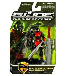 G.I. Joe The Rise of Cobra 3 3/4 Action Figure Anthony Flash Gambello (Laser Rifle Trooper)