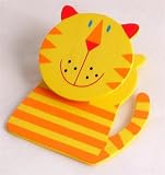 from iAuctionShop Magnetic wooden animal clip for photos messages or important notes - Cat design