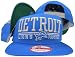 Detroit Lions Solid Blue Two Bar Block Plastic Snapback Adjustable ...