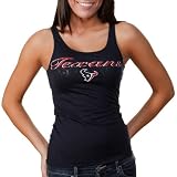 NCAA Reebok Houston Texans Ladies B3 Burnout Logo Tank Top - Navy Blue (Large)