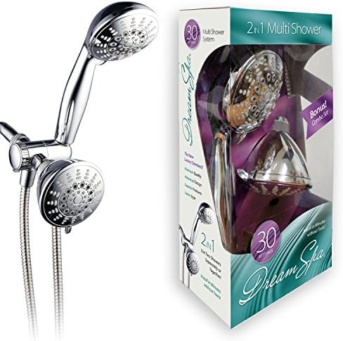 DreamSpa® Limited Edition Holiday Gift Box - Ultra-luxury 30-setting Premium Chrome 3-way Combo