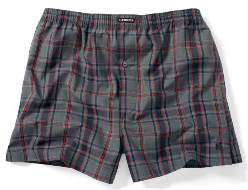 2 Lerros Boxer Shorts grau kariert