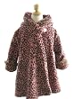 Corky And Company Girls Pink Leopard Wrap Swing Winter Coat