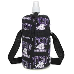 TCU Logo Water Bottle Holder Texas Christian University Sport Bottles - GIFT IDEA for Fitness Golf Golfers Soccer Workout Gifts and Gift Ideas For Him Her Athletes Man Men, Women, Ladies Alumni Runners Joggers