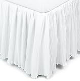 Pinzon White Pleats and Ruffles Mini Pleated Bedskirt