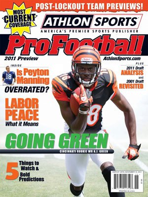 2011 Athlon Sports NFL Pro Football Magazine Preview- Cincinnati Bengals Cover