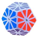 QJ 12 color Pyraminx Crystal Megaminx Magic Cube White