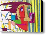 STRIPED WALLPAPER Canvas Print / Canvas Art - Artist Teddy Campagna