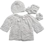 Handmade Newborn Baby Sweater and Hat Set - Natural (100% Hand-knitted)