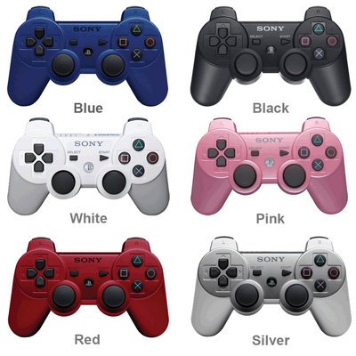 New Playstation 3 Sony Dual Shock 3 Wireless Controller Silver Built-In Pressure Sensors Rumble
