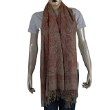 Pure Wool Wrap and Stoles in Antique Paisley Design