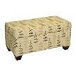 Floating Petals Storage Bench - Black